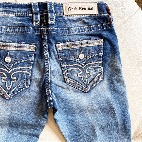 Rock Revival Distressed Lang Boot Stretch Jeans - Picture 13 of 13